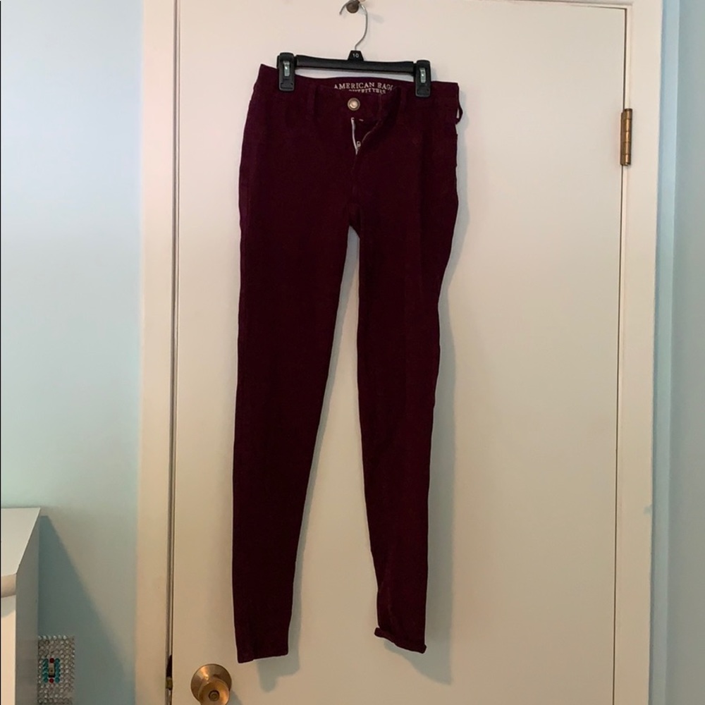 American Eagle Burgundy Jeans
